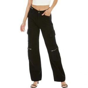 WeWoreWhat Black Cargo Pants